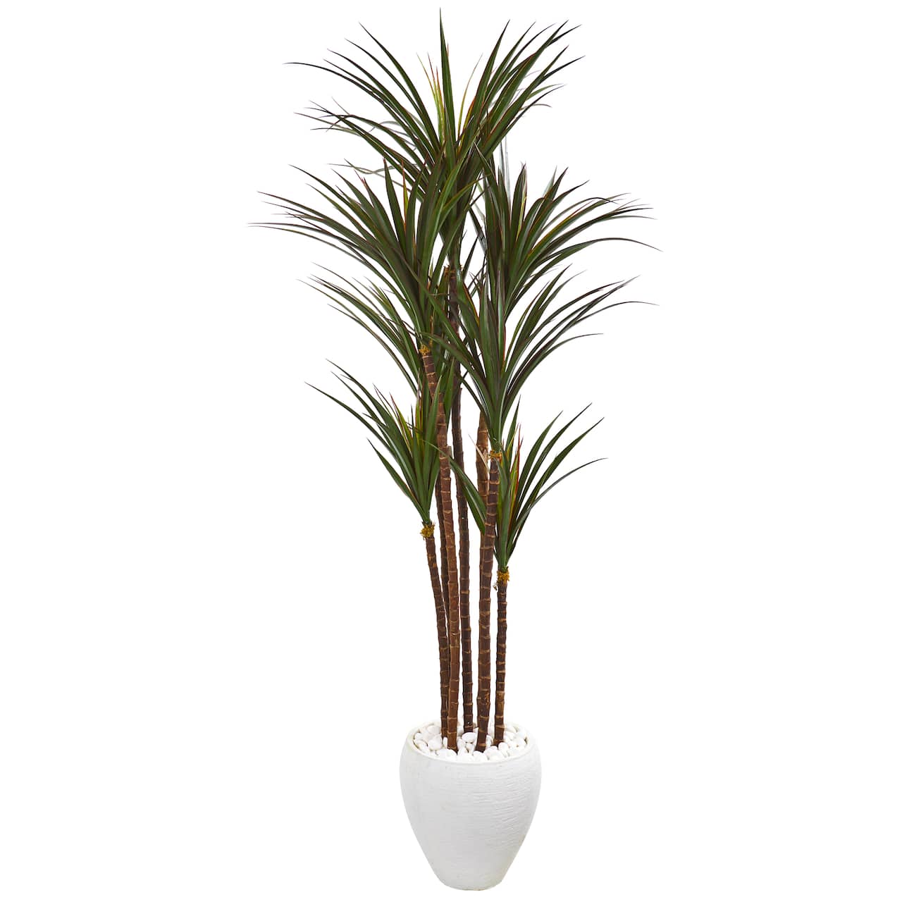 5.8ft. Giant Yucca Artificial Tree in White Planter
